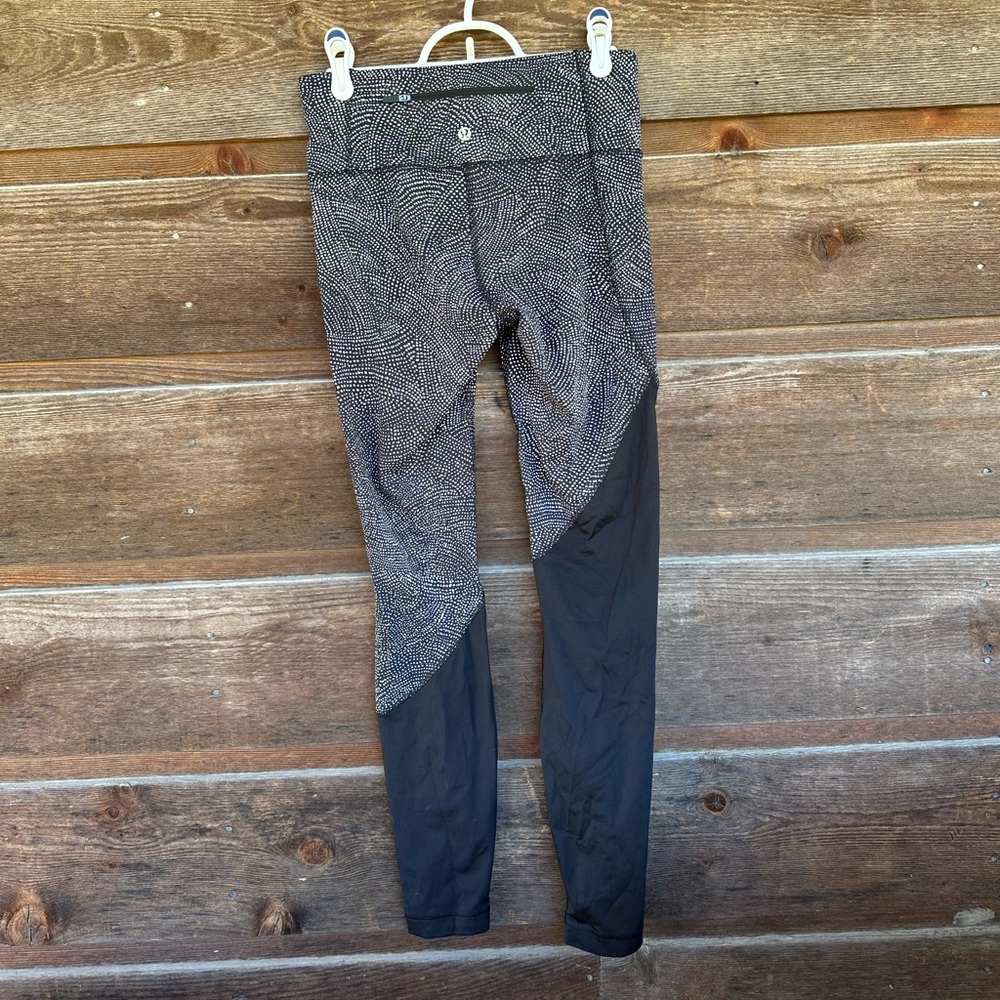 Lululemon Speed Wunder Under Tight Colorblock Leggings in Ice Grey rare